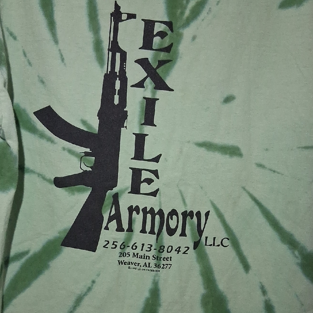 Port And Company Green Tie-Dye T-Shirt with Logo - Picture 7 of 9